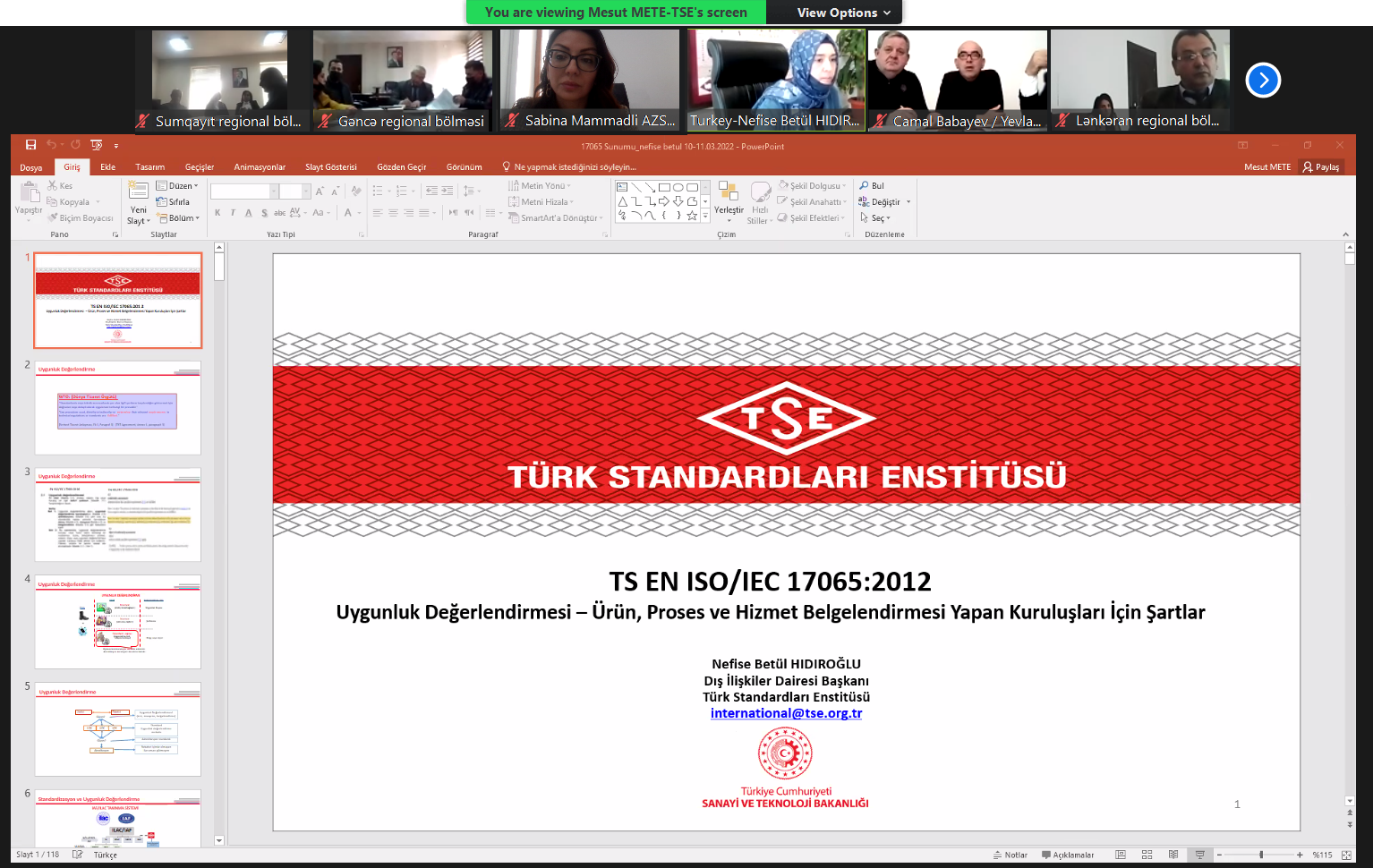 AZSTAND-ın Uyğunluğun Qiymətləndirilməsi Departamentinin əməkdaşları Türk Standartlar İnstitutu (TSE) tərəfindən təşkil olunan ISO/İEC 17065 beynəlxalq standartı üzrə təlimdə iştirak etmişdirlər