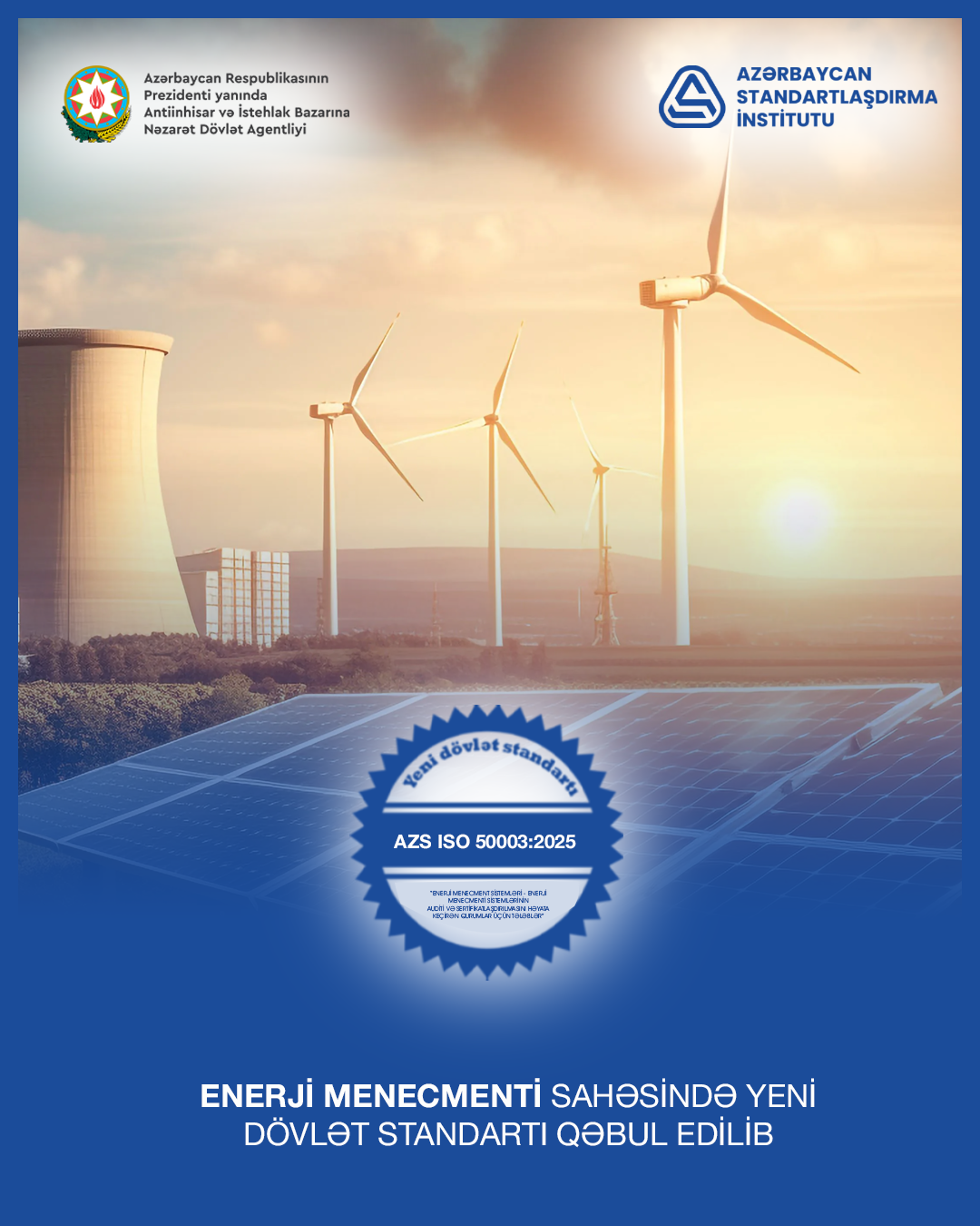 Ölkədə enerji menecmenti sahəsində yeni dövlət standartı qəbul edilib